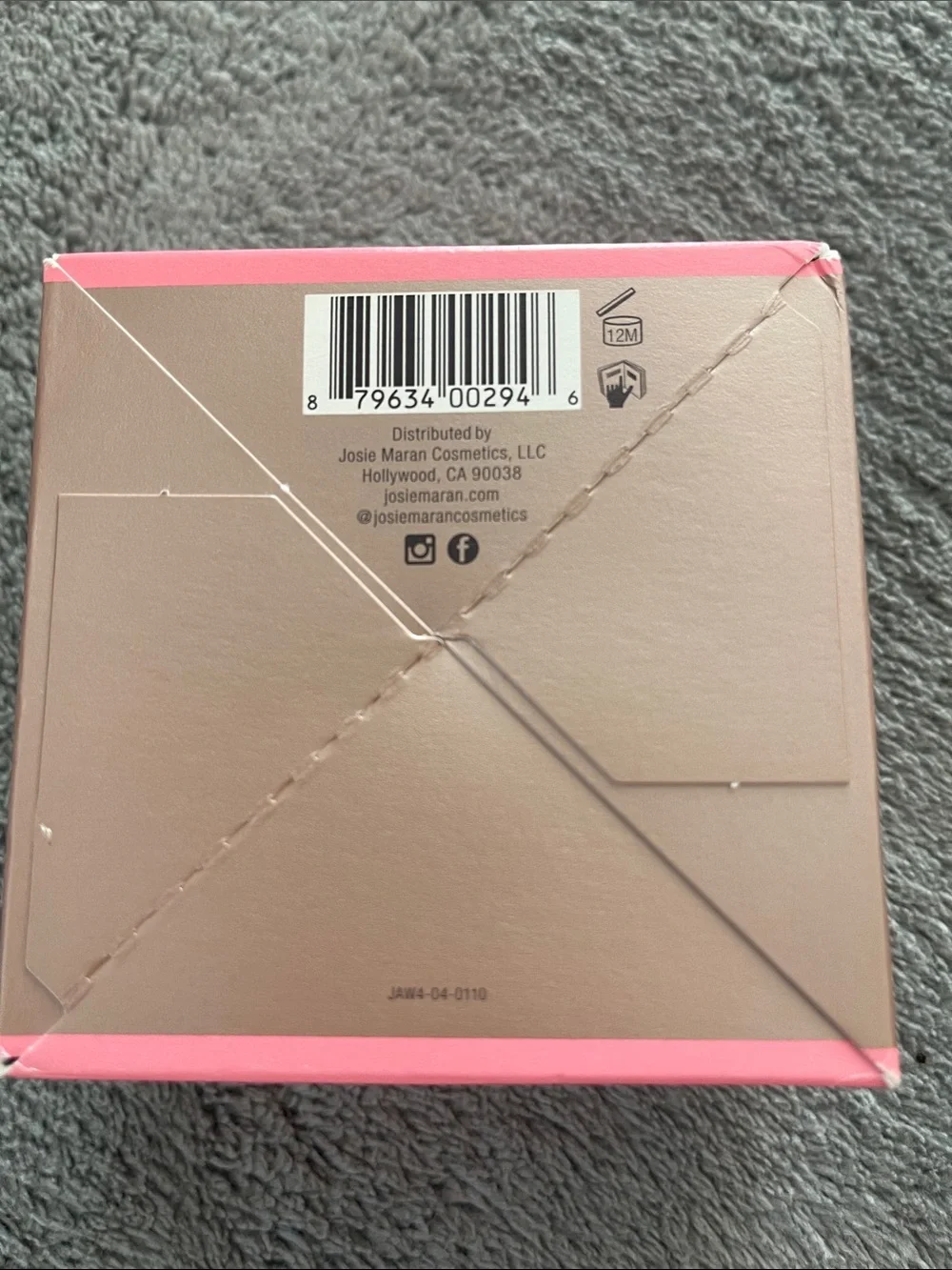 JOSIE MARAN Pink and Rose Gold Whipped Argan Oil Body Butter Box